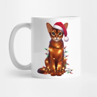 Christmas Abyssinian Cat Mug